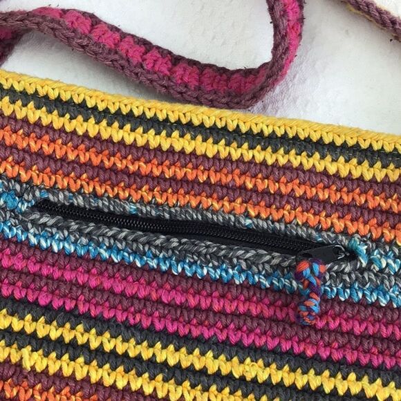 Bamboo Trading Company Colorful Soft Woven Guatemalan Crossbody Bag - Picture 6 of 11